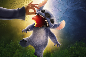 Lilo And Stitch Not Just Another Bad Apple (2932x2932) Resolution Wallpaper