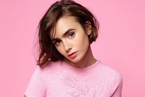 Lily Collins Cute 2018 Wallpaper