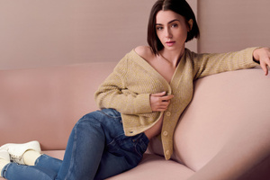 Lily Collins For Calvin Klein (1600x900) Resolution Wallpaper