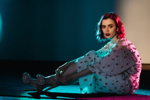 Lily Collins Glamour Photoshoot