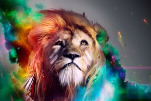 Lion Abstract 4k Wallpaper