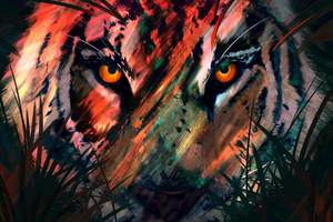 Lion Dark Soul Abstract
