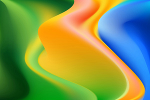 Liquid Color Waves Abstract (2048x1152) Resolution Wallpaper