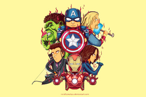 Little Avengers 4k Art Wallpaper