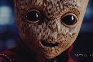 Little Baby Groot 4k (1600x900) Resolution Wallpaper