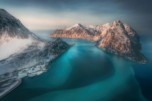 Lofoten From The Air Norway (1024x768) Resolution Wallpaper