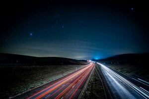 Long Exposure Photo Of A Highway Wallpaper