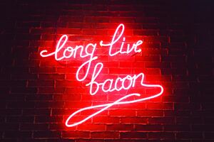 Long Live Bacon Neon Lights