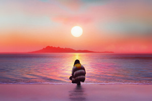 Lost In Sunset Reflections (1280x800) Resolution Wallpaper