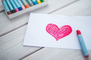 Love Heart Sketch (1366x768) Resolution Wallpaper