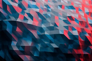 Low Poly Abstract Artwork 4k