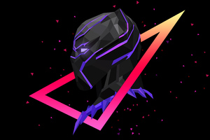 Low Poly Art Black Panther (1336x768) Resolution Wallpaper
