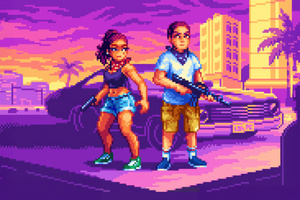Lucia And Jason From Gta Vi (2560x1080) Resolution Wallpaper