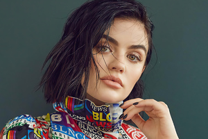 Lucy Hale The Glass Magazine 2020 (2560x1024) Resolution Wallpaper