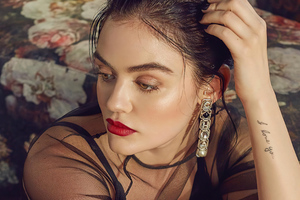 Lucy Hale The Glass Magazine Spring 2020 (2560x1024) Resolution Wallpaper