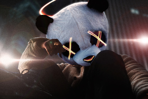Mafia Panda 4k (2048x2048) Resolution Wallpaper