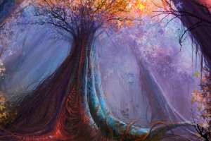 Magic Tree Painting 4k