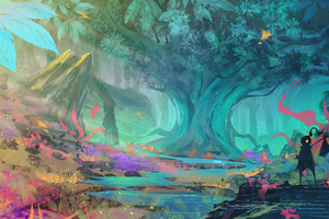 Magical Forest (1360x768) Resolution Wallpaper