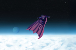Man Of Steel Above The Clouds (2048x2048) Resolution Wallpaper