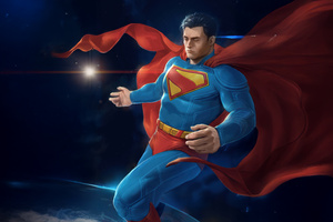 Man Of Steel Rising (2932x2932) Resolution Wallpaper