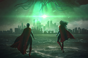 Man Of Steel Superman And Supergirl Wallpaper
