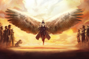 Man With Wings 4k (2560x1080) Resolution Wallpaper