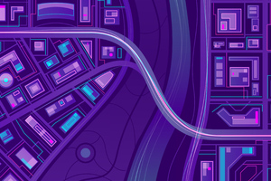 Map City Minimal 4k (2048x2048) Resolution Wallpaper