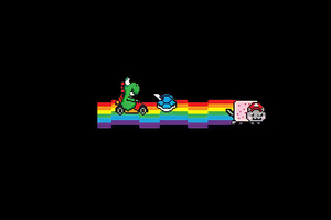 Mario Kart Rainbow Road (1680x1050) Resolution Wallpaper