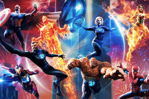 Marvel Contest Of Champions The Fantastic Four First Steps 2025 (2560x1700) Resolution Wallpaper