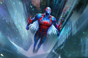 Marvel Duel Spiderman 2099 (1360x768) Resolution Wallpaper