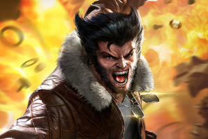 Marvel Duel Wolverine 4k (2048x2048) Resolution Wallpaper