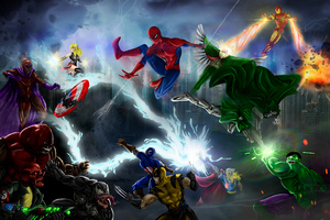 Marvel Heroes Vs Villains 4k (2560x1600) Resolution Wallpaper
