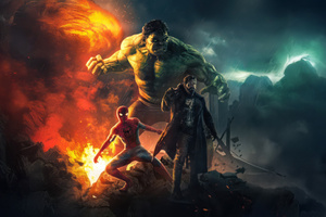 Marvel Legends The Ultimate Superhero Trio (2560x1700) Resolution Wallpaper