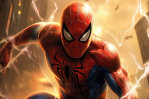 Marvel Spider Man 4k (2048x2048) Resolution Wallpaper