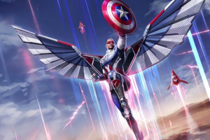 Marvel Super War Falcon The New Captain America 4k (1336x768) Resolution Wallpaper