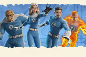 Marvel The Fantastic Four First Steps X Fortnite (1336x768) Resolution Wallpaper