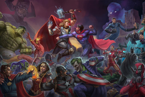 Marvel X Dc Universe (2880x1800) Resolution Wallpaper