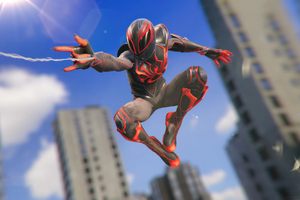 Marvels Spider Man 2 Red Spectre Suit Wallpaper