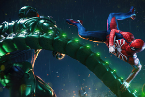 Marvels Spider Man Fight Scene 4k Wallpaper