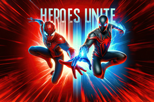 Marvels Spider Man Heroes Unite Wallpaper