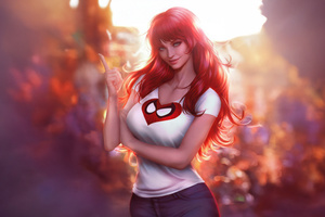 Mary Jane Watson Art (5120x2880) Resolution Wallpaper