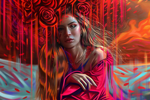 Melted Girl Portrait (1280x800) Resolution Wallpaper