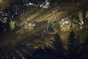 Mercedes G Wagon Forest 5k (1440x900) Resolution Wallpaper