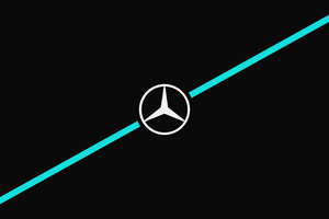 Mercedes Logo Dark Minimalism 5k (2932x2932) Resolution Wallpaper