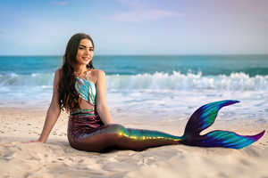 Mermaid Brunette (2560x1440) Resolution Wallpaper