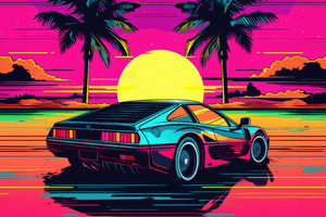 Miami Vice 5k (1360x768) Resolution Wallpaper