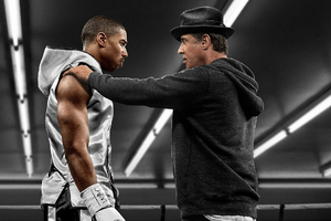 Michael B Jordan And Sylvester Stallone In Creed Movie Wallpaper
