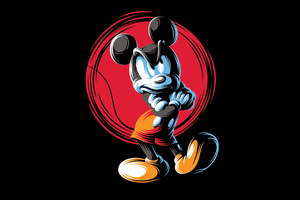 Mickey Mouse Minimal Art 4k