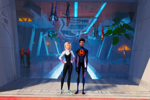 Miles Morales And Gwen Stacy In Spider Man Across The Spider Verse