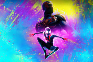 Miles Morales And Spider Man 2099 (2560x1600) Resolution Wallpaper